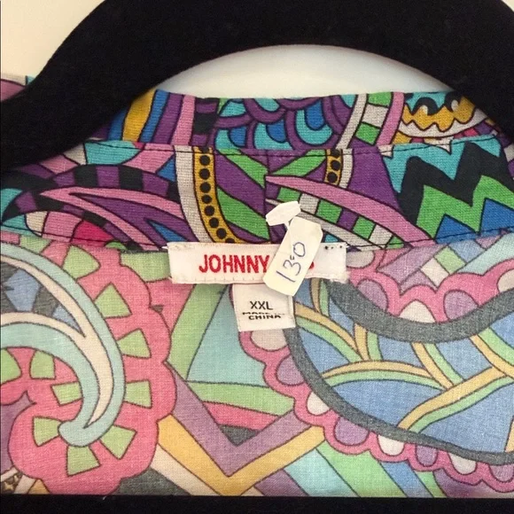 Johnny Was Multicolor Floral Geometric Blouse - Picture 5 of 9